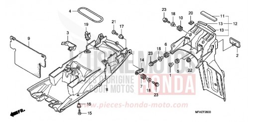 GARDE-BOUE ARRIERE CBF1000A de 2010